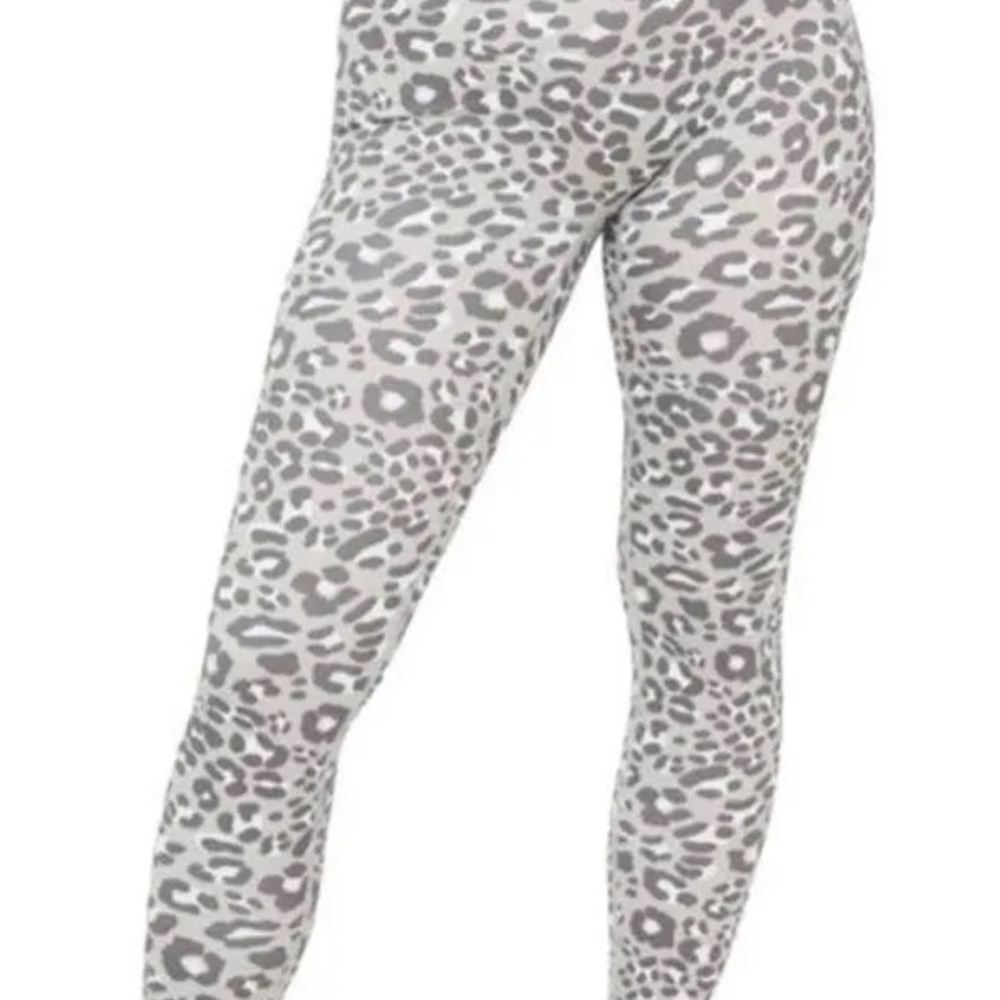 Aerie OFFLINE grey leopard print leggings
